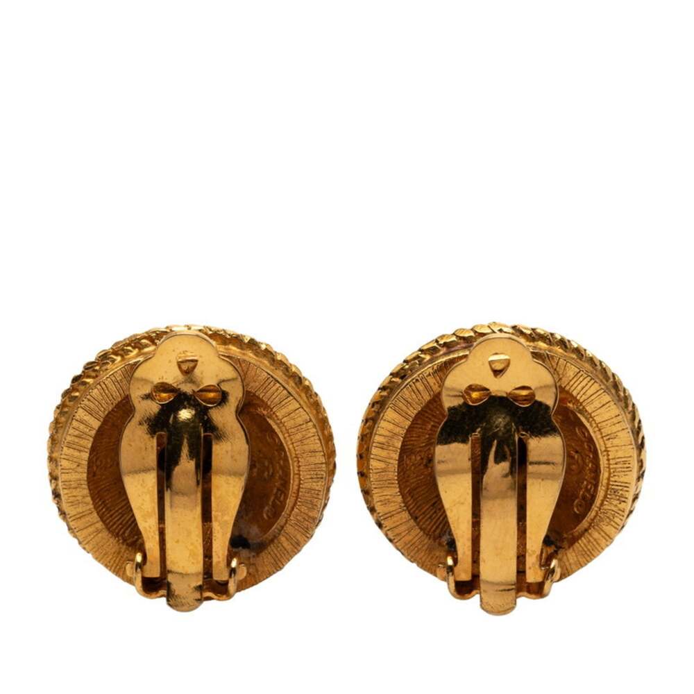 Chanel Earrings Rhinestone Gold-Tone #229098C47B - Picture 2 of 5